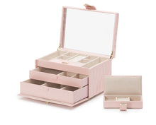 Load image into Gallery viewer, Wolf Caroline Medium Jewellery Case Rose Quartz