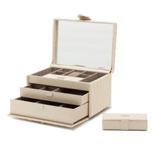 Load image into Gallery viewer, Wolf Caroline Medium Jewellery Case Ivory