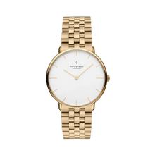 Load image into Gallery viewer, Nordgreen Women&#39;s Native 32mm 5 Link Gold Watch