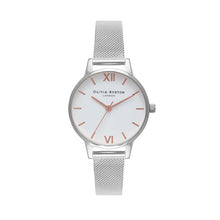 Load image into Gallery viewer, Olivia Burton White Dial Silver Mesh Watch - Silver