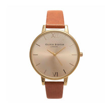 Load image into Gallery viewer, Olivia Burton Big Dial Gold Case Tan Watch - Gold
