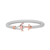 Paul Hewitt Phrep Lite Leather Rose Gold / Grey Bracelet - S