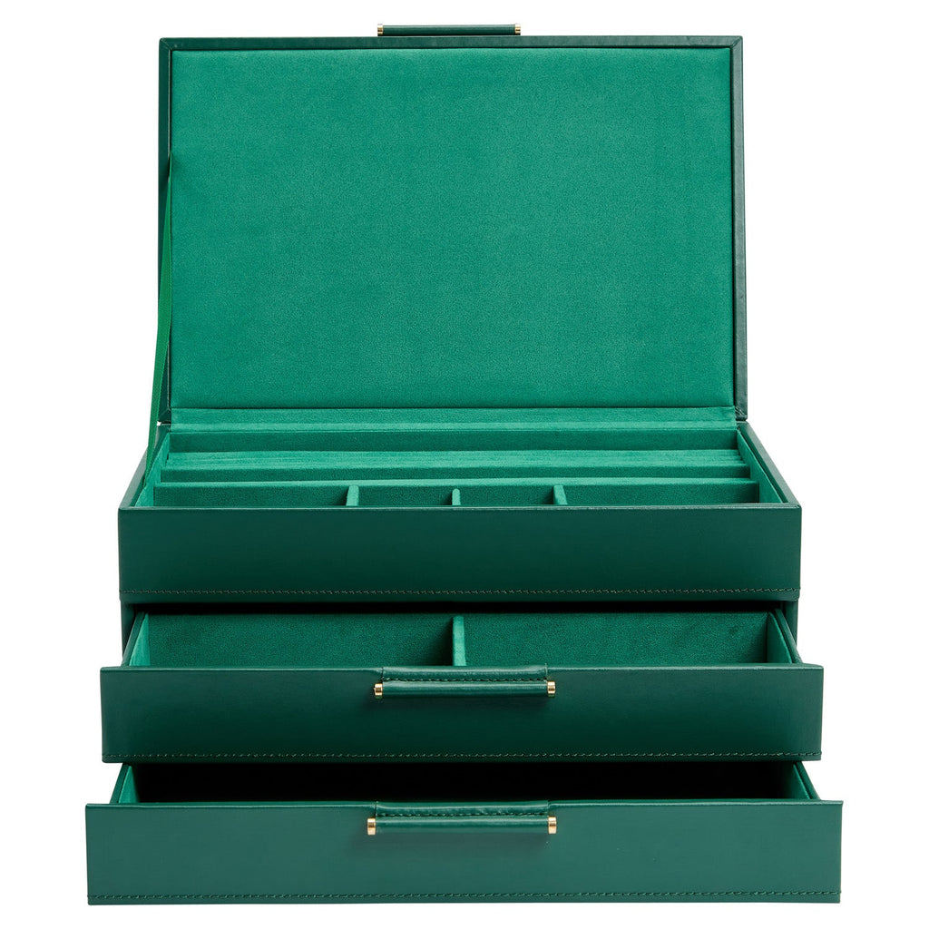 Wolf Sophia Jewellery Box Forrest Green