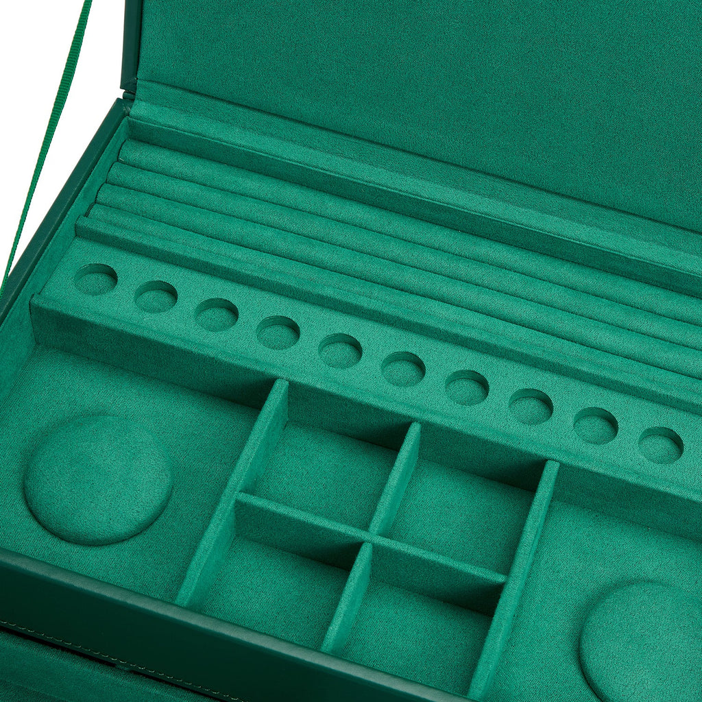 Wolf Sophia Jewellery Box Forrest Green