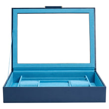 Load image into Gallery viewer, Wolf Sophia Jewellery Box with Window Indigo