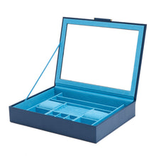 Load image into Gallery viewer, Wolf Sophia Jewellery Box with Window Indigo