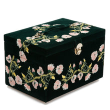 Load image into Gallery viewer, Wolf Zoe Large Jewellery Box Forest Green