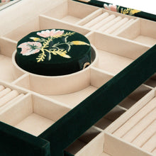 Load image into Gallery viewer, Wolf Zoe Large Jewellery Box Forest Green