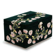 Load image into Gallery viewer, Wolf Zoe Medium Jewellery Box Forest Green
