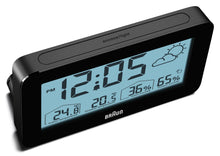 Load image into Gallery viewer, Braun Digital Weather Station Clock Black