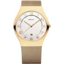 Load image into Gallery viewer, Bering Classic Polished Gold Mesh 37mm Watch