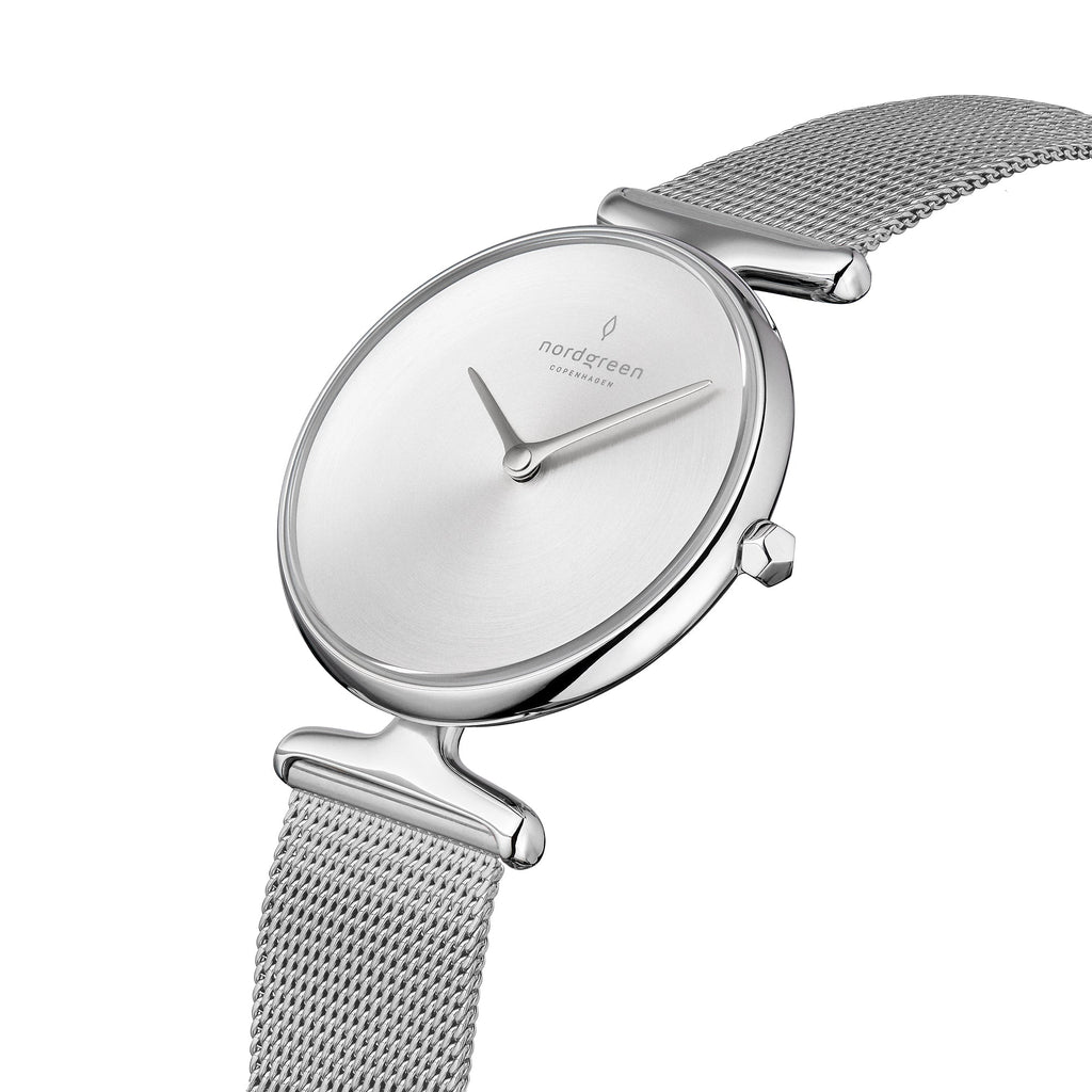 Nordgreen Unika Silver Mesh 28mm Watch