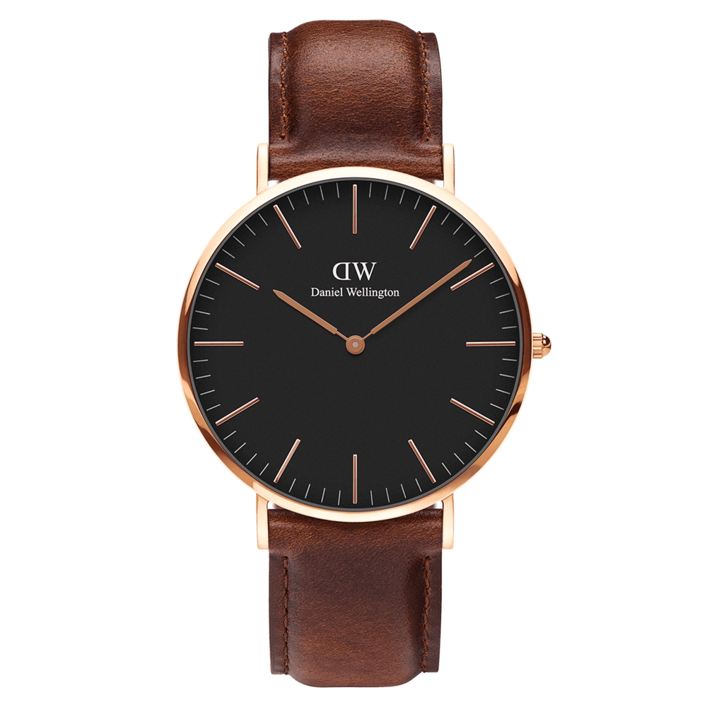 Daniel Wellington Classic 40 St Mawes Rose Gold & Black Watch