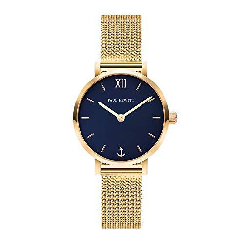 Paul Hewitt Modest Blue Lagoon Gold Mesh Watch