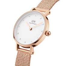 Load image into Gallery viewer, Daniel Wellington Petite 28 Pressed Melrose Lumine Rose Gold &amp; White Watch