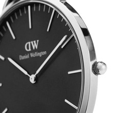 Load image into Gallery viewer, Daniel Wellington Classic 40 Cornwall Silver &amp; Black Watch