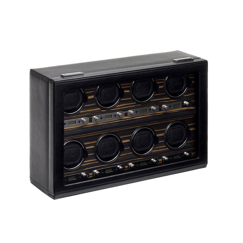 Wolf Roadster 8 Piece Winder Black (V) | The Jewellery Boutique Australia