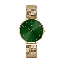 Load image into Gallery viewer, Daniel Wellington Petite Emerald 28 Gold &amp; Green Watch
