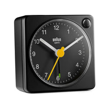 Load image into Gallery viewer, Braun Classic Travel Analogue Alarm Clock Black