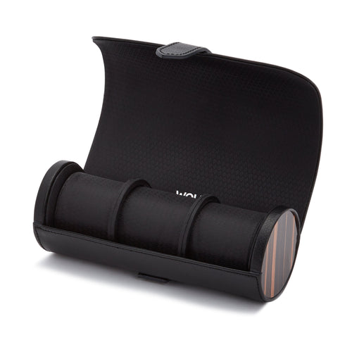 Wolf Roadster Triple Watch Roll  Black (V) | The Jewellery Boutique Australia