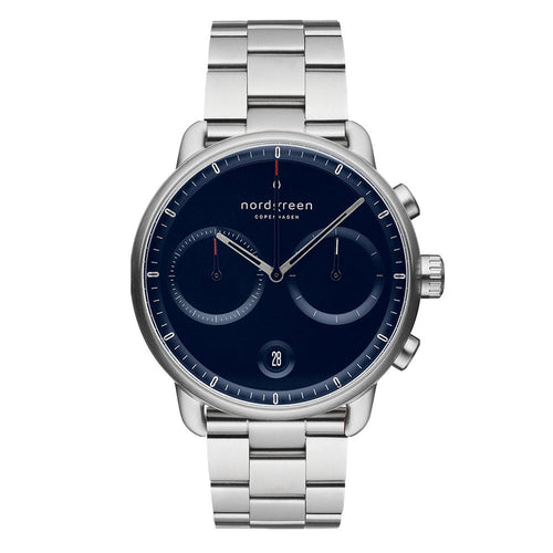 Nordgreen Pioneer 42mm Silver Navy Watch