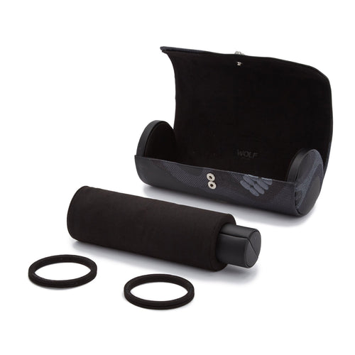 Wolf Memento Mori Triple Watch Roll Black (V) | The Jewellery Boutique Australia