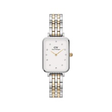 Load image into Gallery viewer, Daniel Wellington Quadro Lumine 20x26 5-Link Gold &amp; Silver White Watch