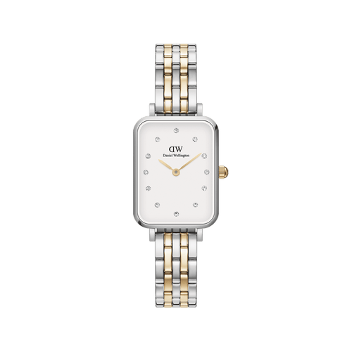 Daniel Wellington Quadro Lumine 20x26 5-Link Gold & Silver White Watch