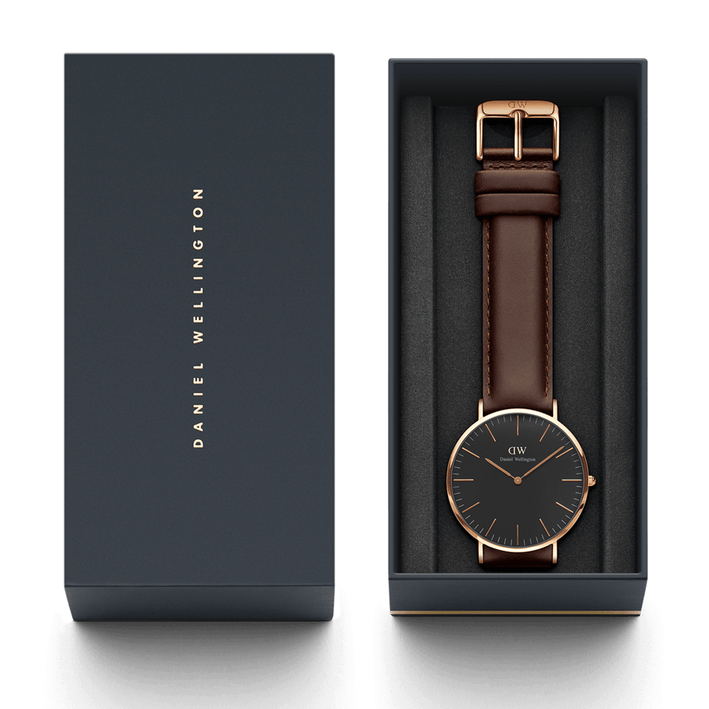 Daniel Wellington Classic 40 Bristol Rose Gold & Black Watch