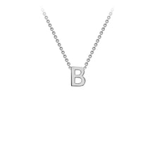 Load image into Gallery viewer, 9K White Gold &#39;B&#39; Initial Adjustable Necklace 38cm/43cm | The Jewellery Boutique Australia