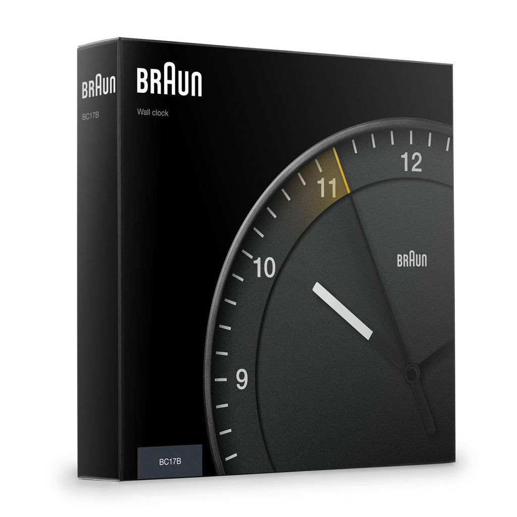 Braun Classic Analogue Wall Clock 30cm Black