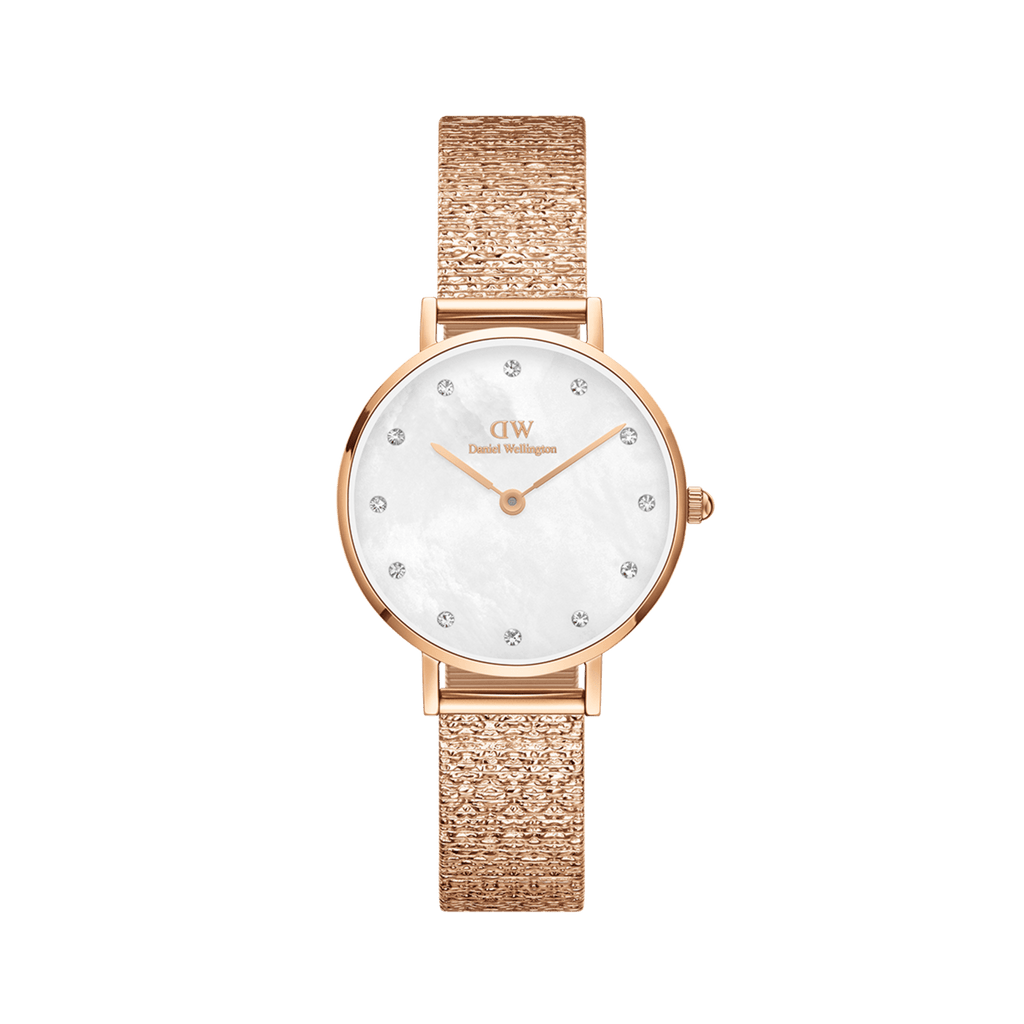 Daniel Wellington Petite 28 Lumine Rose Gold Mother of Pearl White Watch