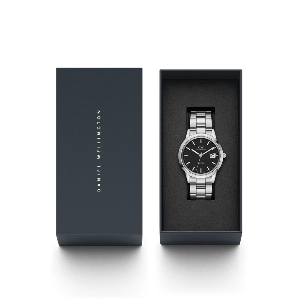 Daniel Wellington Iconic Link Automatic 40 Silver & Black Watch