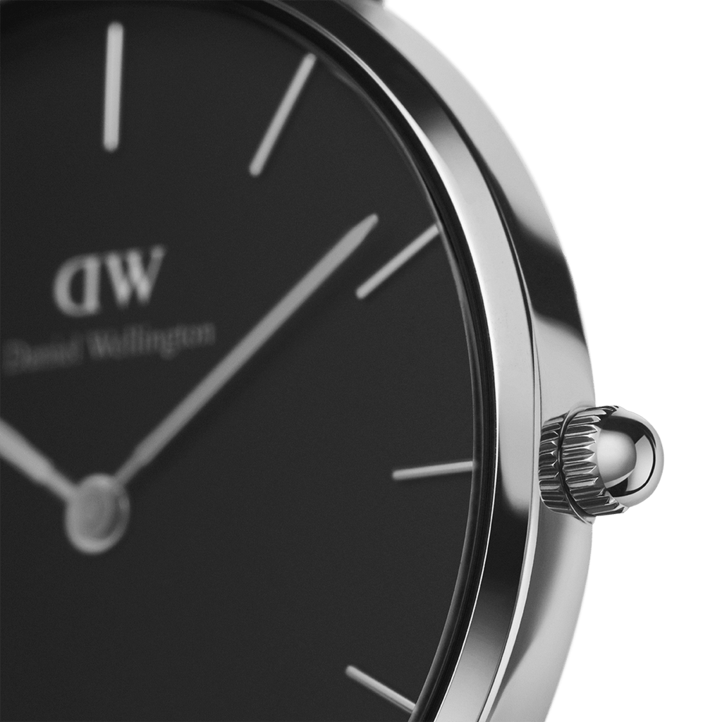 Daniel Wellington Petite 32 Ashfield Silver & Black Watch