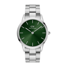 Load image into Gallery viewer, Daniel Wellington Iconic Link Emerald 40 Silver &amp; Green Watch