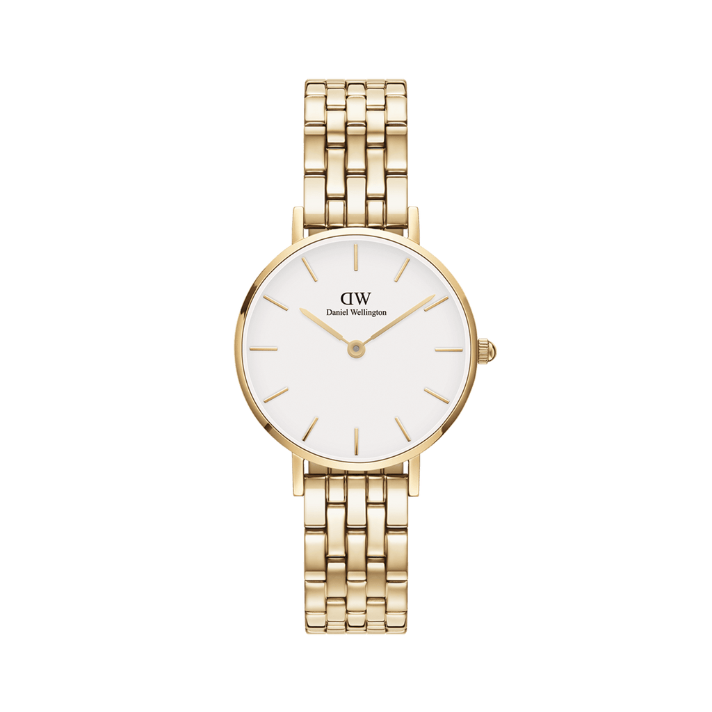 Daniel Wellington Petite 28 5-Link Gold & White Watch