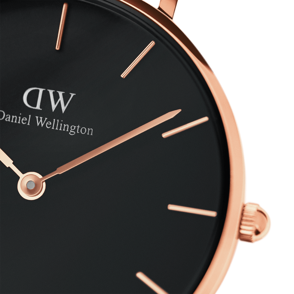 Daniel Wellington Petite 32 Melrose Rose Gold & Black Watch