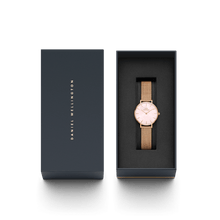 Load image into Gallery viewer, Daniel Wellington Petite 28 Melrose Rose Gold Mother of Pearl Watch