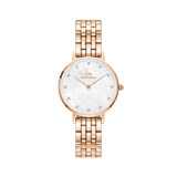 Daniel Wellington Petite Lumine 28 5-Link Rose Gold & Mother of Pearl White Watch