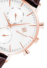 Load image into Gallery viewer, Gant Park Hill Day Date II IPR White Dial Black Leather
