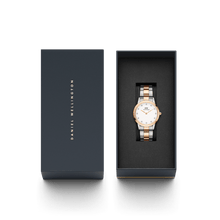 Load image into Gallery viewer, Daniel Wellington Iconic Link Lumine 32 Rose Gold &amp; Silver White Watch