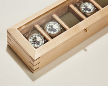 Load image into Gallery viewer, Wolf Analog Shift 5 Piece Watch Box Wood