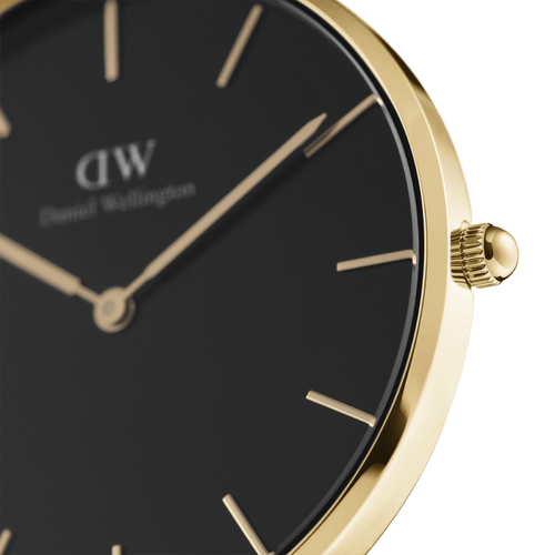 Daniel Wellington Petite 36 Evergold Gold & Black Watch