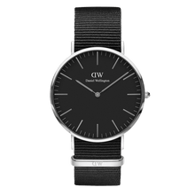 Load image into Gallery viewer, Daniel Wellington Classic 40 Cornwall Silver &amp; Black Watch