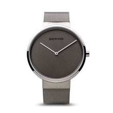 Load image into Gallery viewer, Bering Classic  Brushed Silver 39mm Grey Mesh Watch