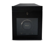Load image into Gallery viewer, Wolf British Racing Single Watch Winder with Storage Black
