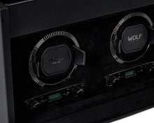 Load image into Gallery viewer, Wolf British Racing Double Watch Winder with Storage Black