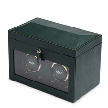 Load image into Gallery viewer, Wolf Brit Racing Green Double Watch Winder