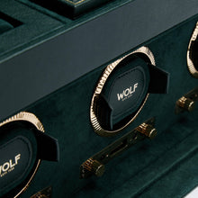 Load image into Gallery viewer, Wolf Brit Racing Green Triple Watch Winder