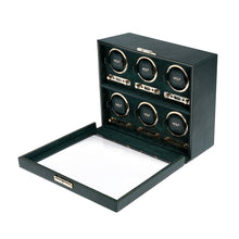 Load image into Gallery viewer, Wolf British Racing Green 6Pc Watch Winder(V) | The Jewellery Boutique Australia